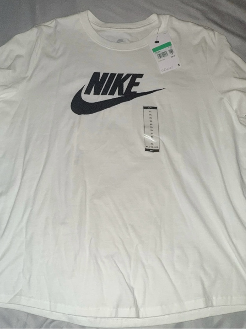BRAND NEW Nike White Crewneck with Black Swoosh - Picture 3 of 4